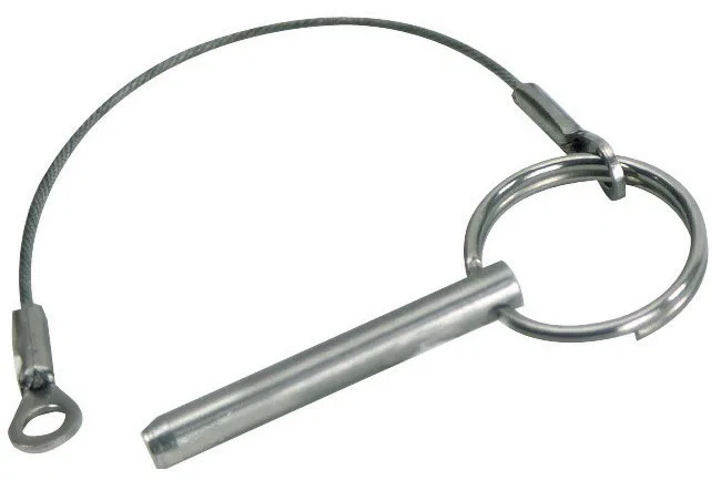 S-1019C – WHITECAP IND Quick Release Pin, Universal Round Handle 1/4 Inch Diameter 1-5/8 Inch Long Single Stainless S...